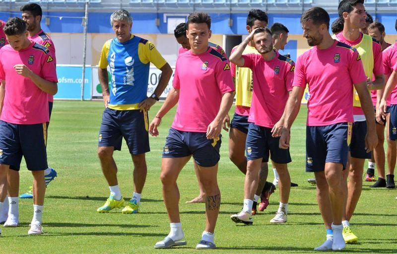 Fase final del entrenamiento de la UD Las Palmas