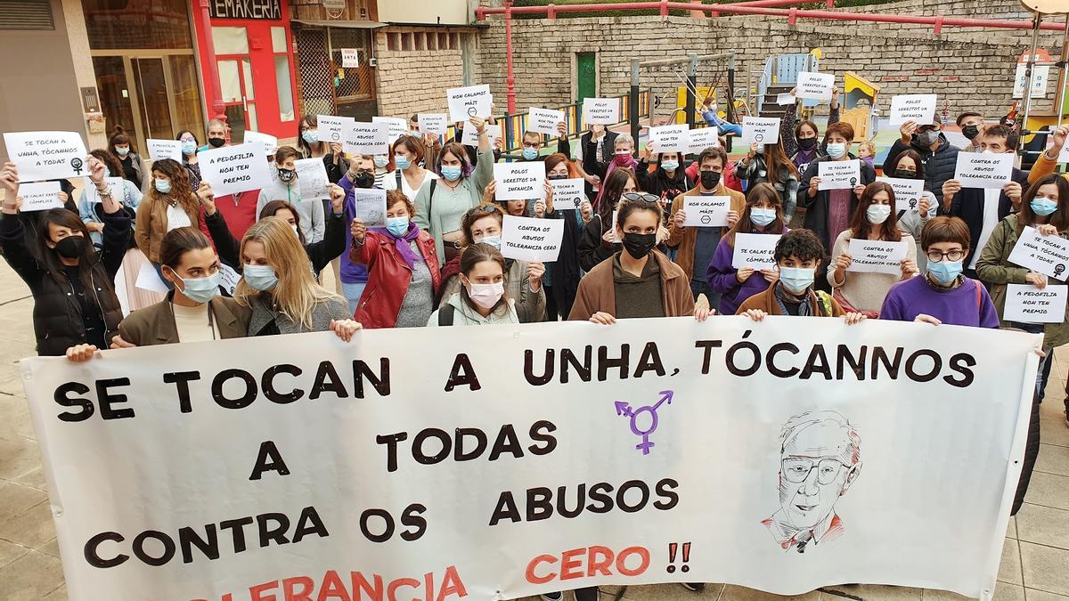 Acto de protesta por los supuestos abusos, celebrado a finales de octubre