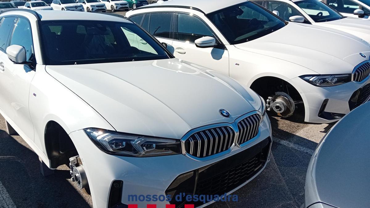 Los coches hurtados en el aeropuerto del Prat de Barcelona