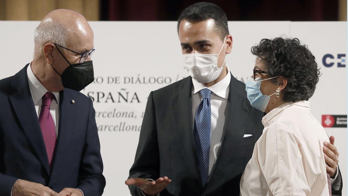 Josep Antoni Duran i Lleida, Luigi di Maio y Arancha González Laya en el Foro de Diálogo España-Italia.