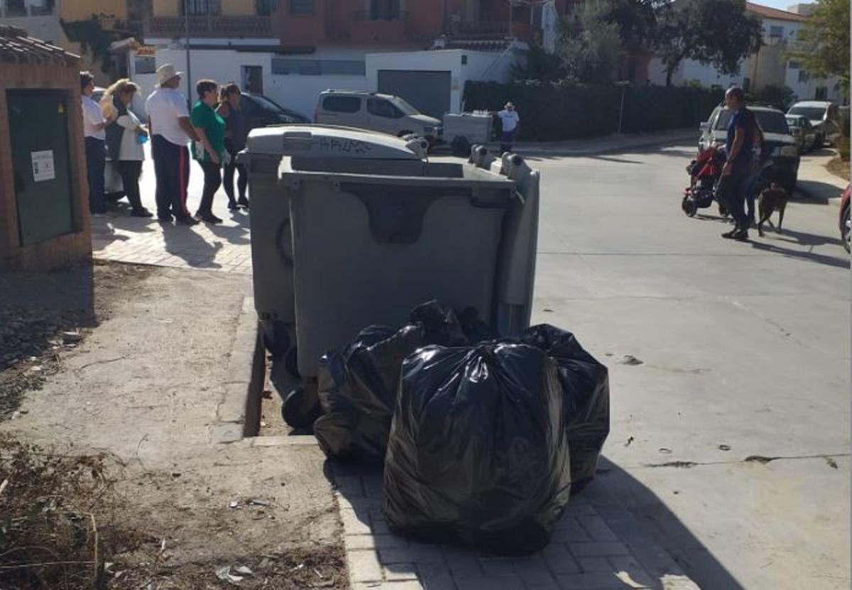 Algunas de las bolsas recogidas, la mayoría con botellas de plástico y de cristal.