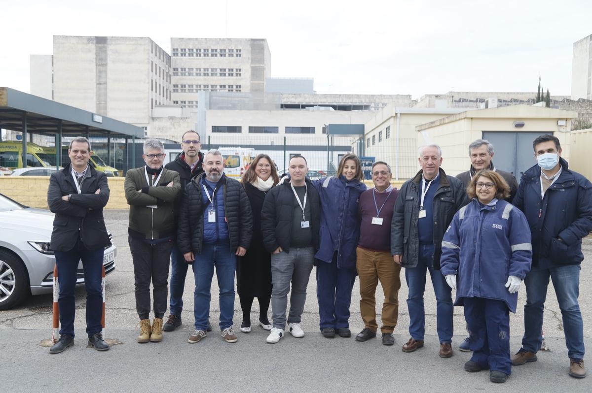 Profesionales de la Unidad de Prevención de Riesgos Laborales y de seguridad del trabajo del hospital Reina Sofía.