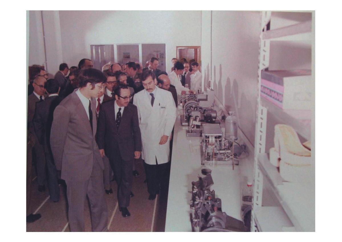 Inauguración de las instalaciones de INESCOP, en 1974.