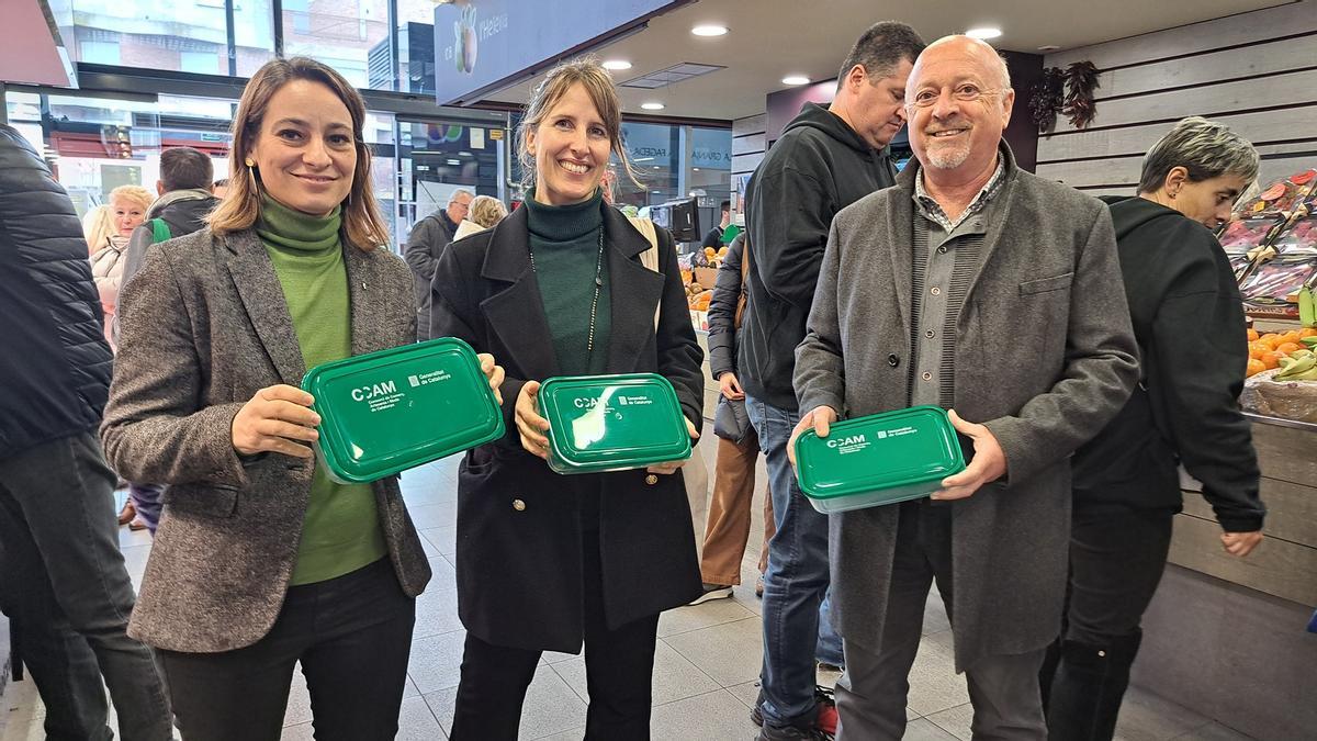 La jornada de presentació al Mercat d’Olot, avui.