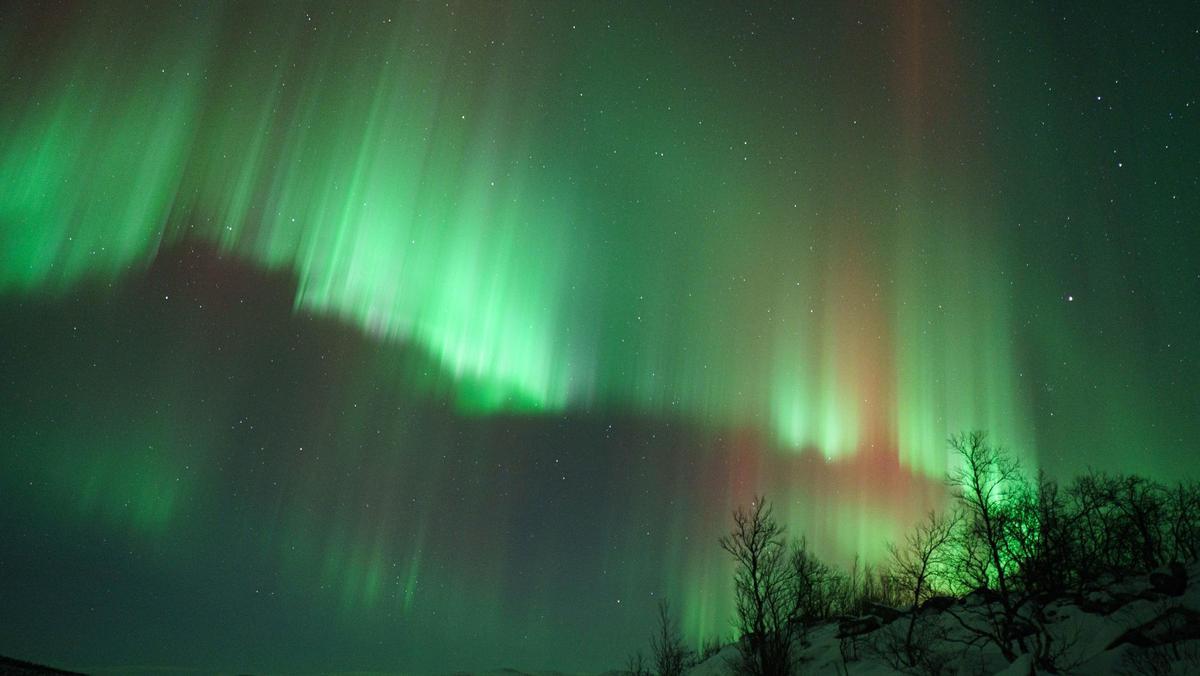 Auroras boreales en la Laponia sueca