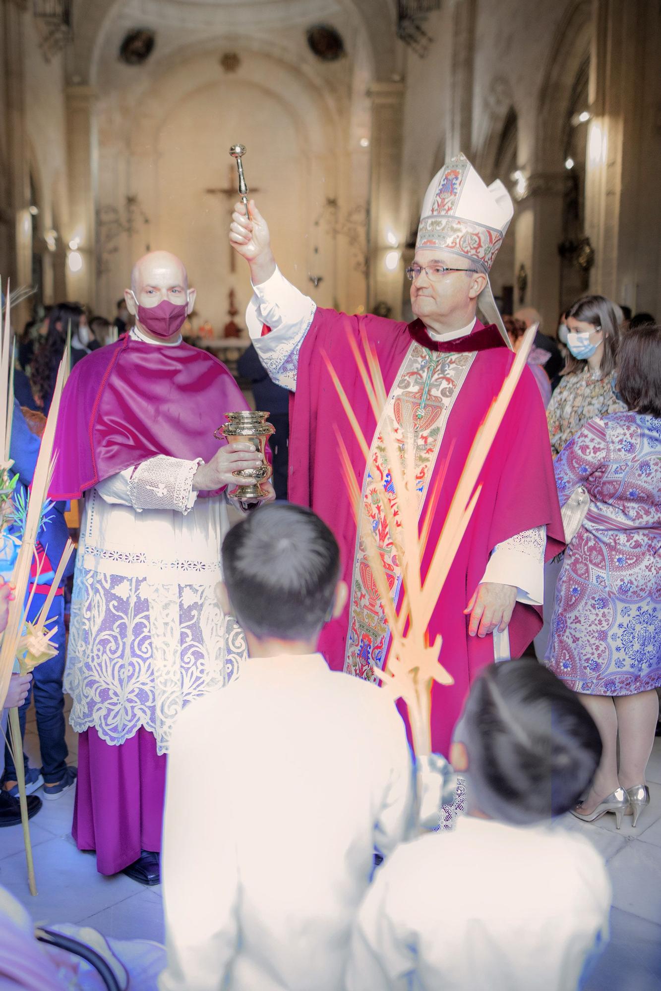 El obispo Munilla preside la procesión de las Palmas en Orihuela