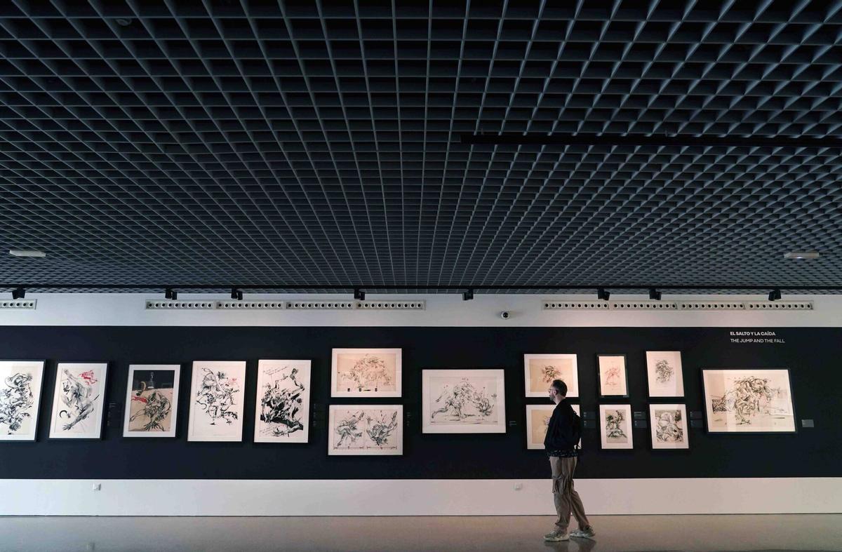Presentación de la exposición 'Vladimir Velickovic. Huida, vértigo y caída' en el MEET Málaga
