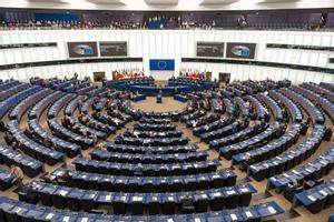 Archivo - Vista del Pleno del Parlamento Europeo durante la comparecencia del presidente del Gobierno, Pedro Sánchez