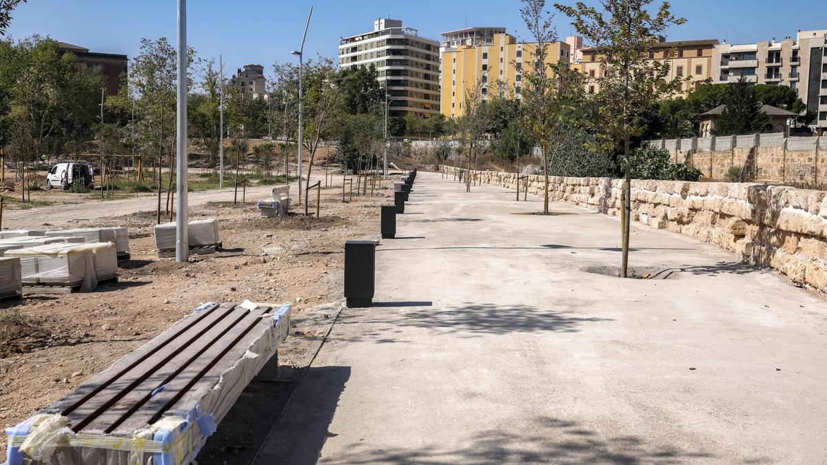 Interior del parque sin inaugurar.