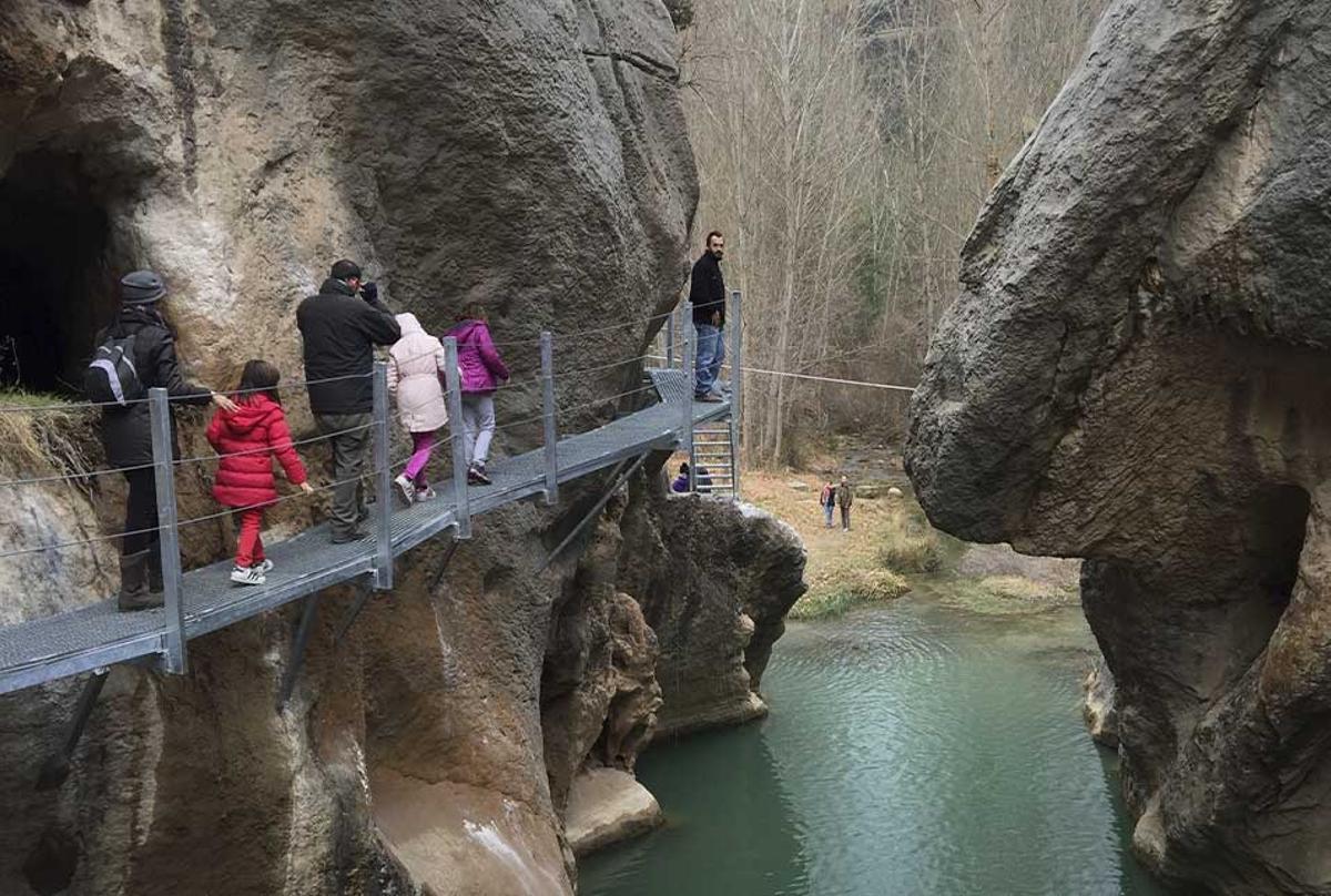 Pasarelas del Guadalope en Aliaga