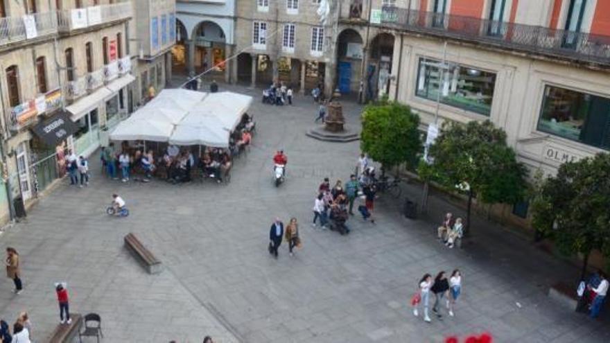 La plaza de Pontevedra en la que ocurrieron los hechos.