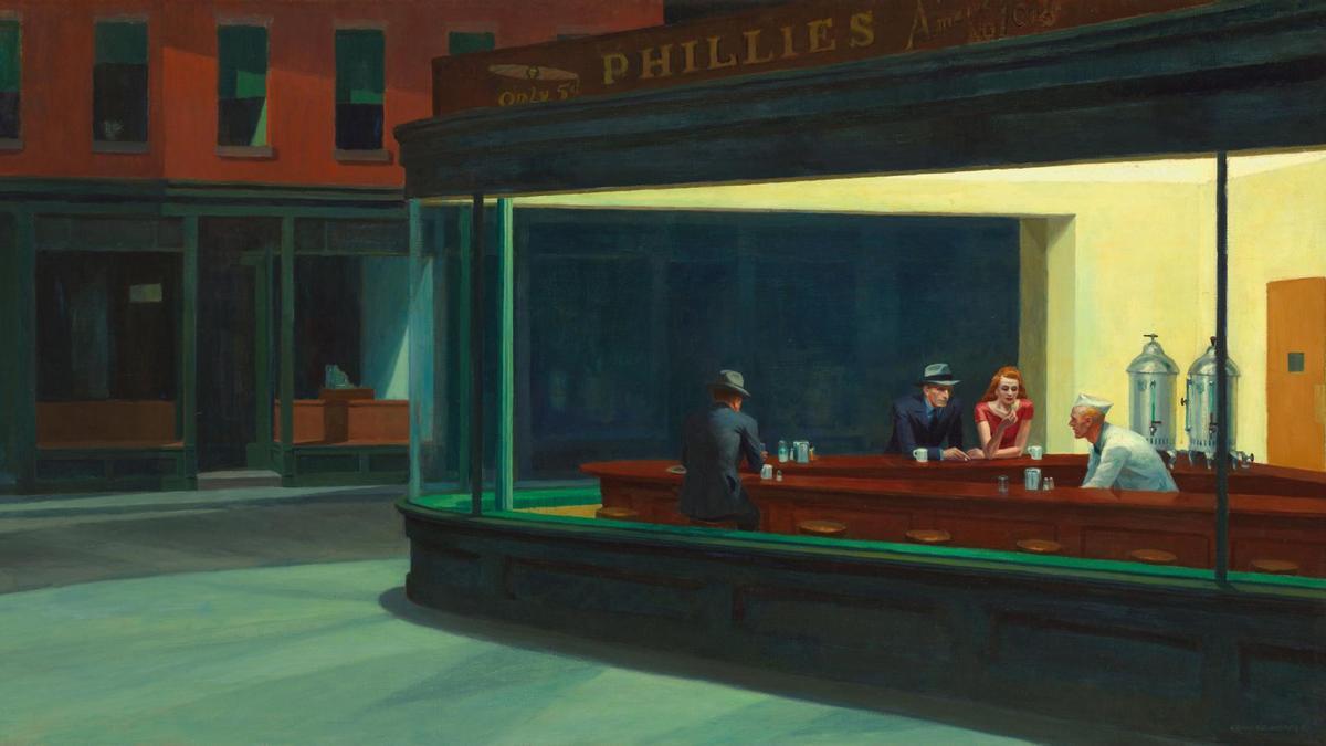 Nighthawks by Edward Hopper, 1942. / El Correo