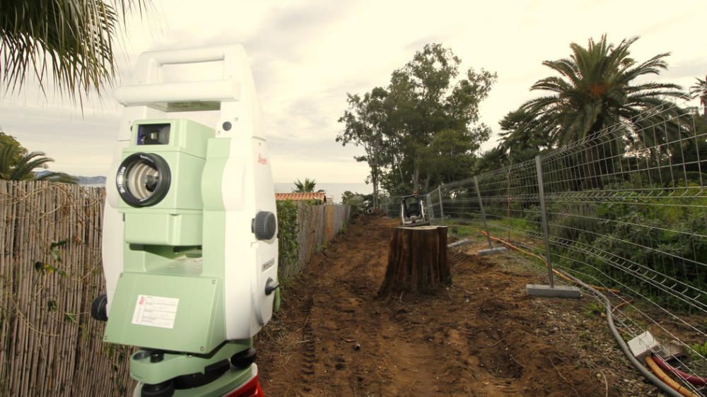 Obres del nou accés al camí de ronda de cala Bona de Blanes