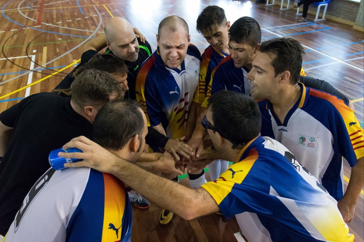 El equipo de Special Olympics Catalunya, en una edición pasada del torneo.