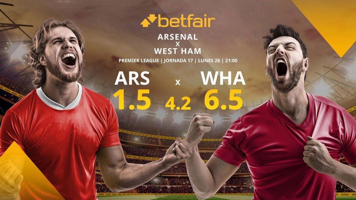 Arsenal vs. West Ham: horario, TV, alineaciones, estadísticas y pronósticos