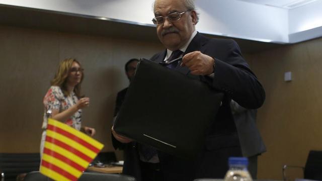 Andreu Mas-Colell, el jueves, en la reunión del Consejo de Política Fiscal, en Madrid.