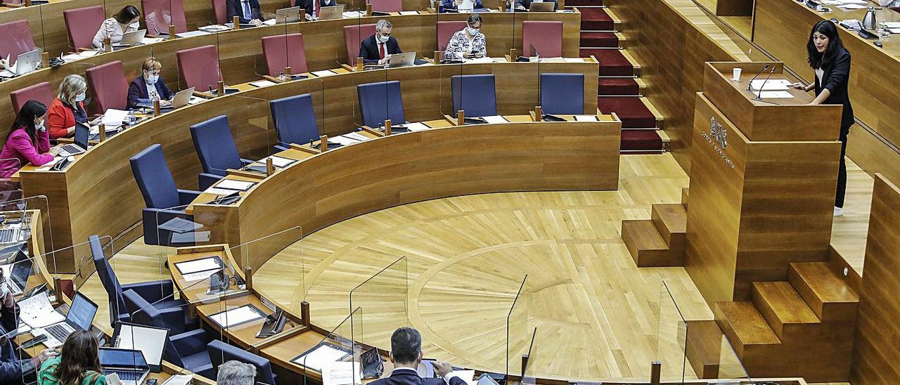 El pleno de las Cortes Valencianas, ayer. | ROBER SOLSONA / E. P.