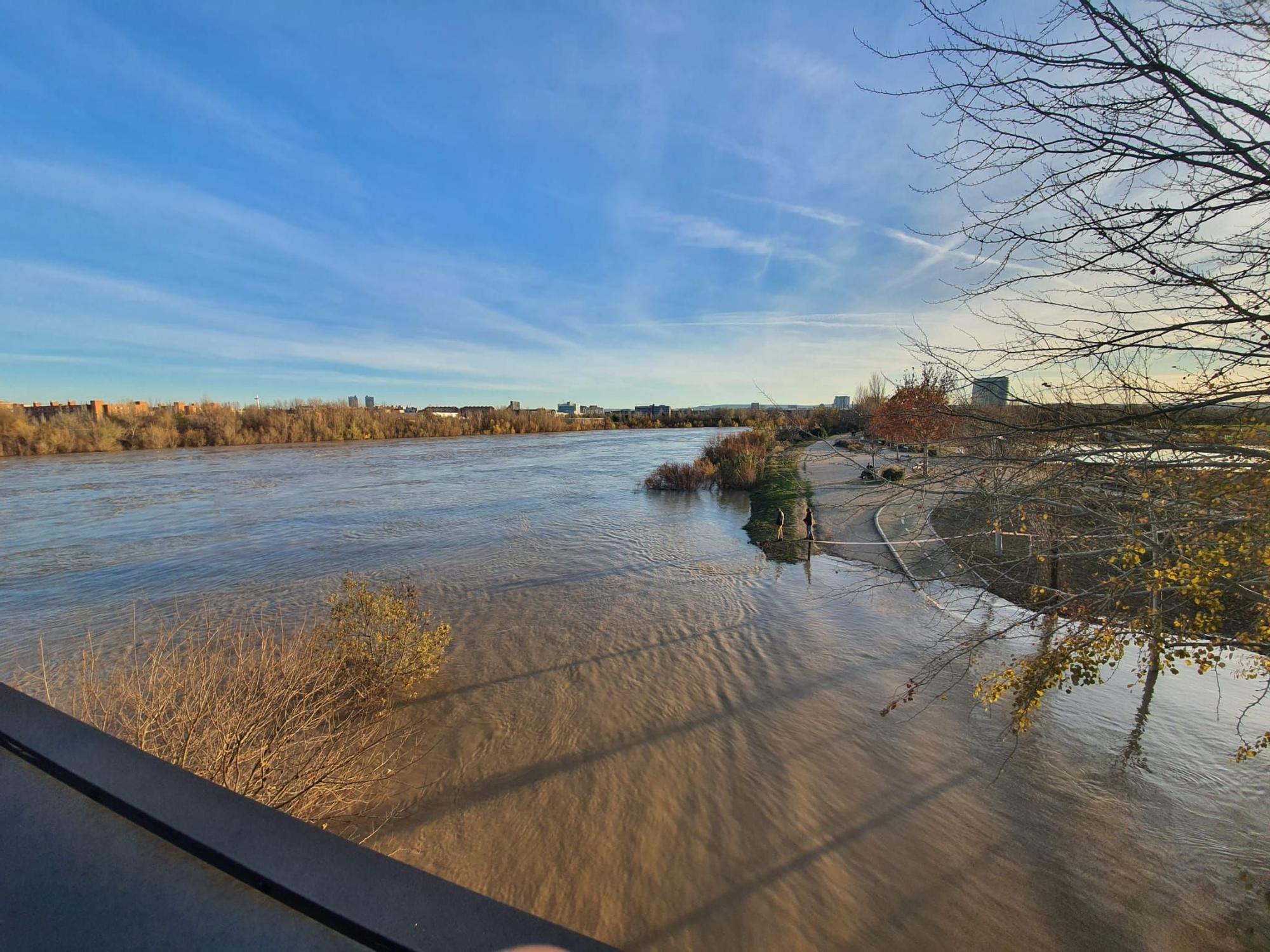 FOTOGALERÍA | El Ebro a su paso por Zaragoza -12 de diciembre de 2021