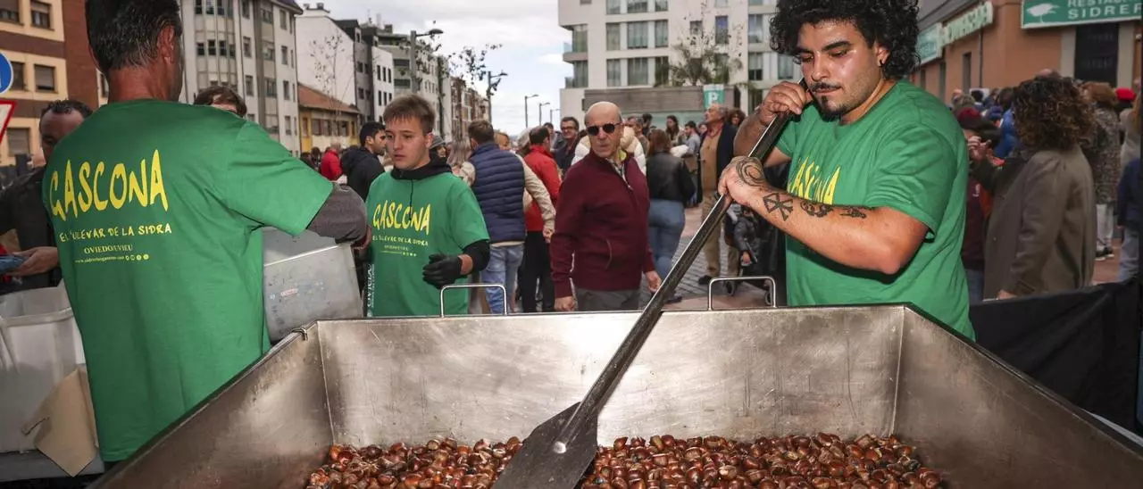 Las castañas, "oro asado" en el amagüestu tradicional de Gascona