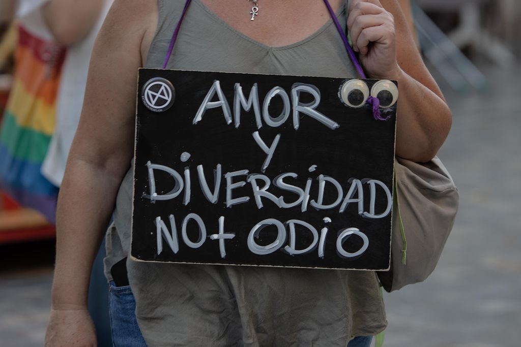 Imágenes de la protesta contra la LGTBI fobia en Cartagena