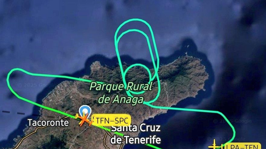 Incidencia en un vuelo de Tenerife por un posible problema técnico