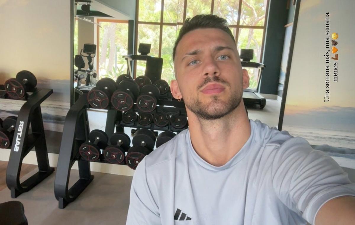 José Copete entrenando en vacaciones para volver lo antes posible