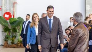 Pedro Sánchez y Sara Aagesen, desde la primera convención de Ponferrada sobre cambio climático.