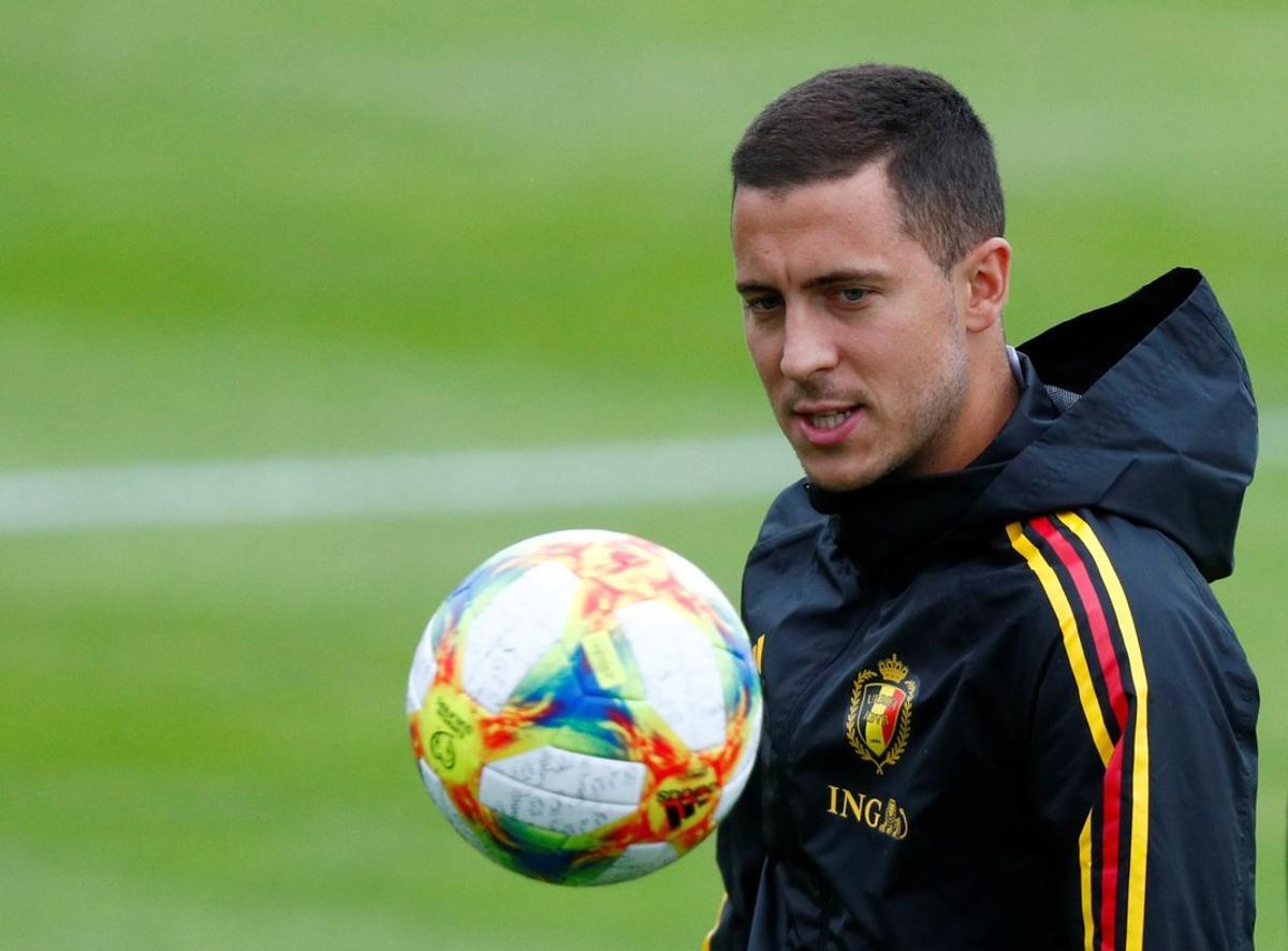 Soccer Football - Euro 2020 Qualifier - Belgium Training - Belgium Football Centre  Tubize  Belgium - June 7  2019   Belgium s Eden Hazard during training   REUTERS Francois Lenoir