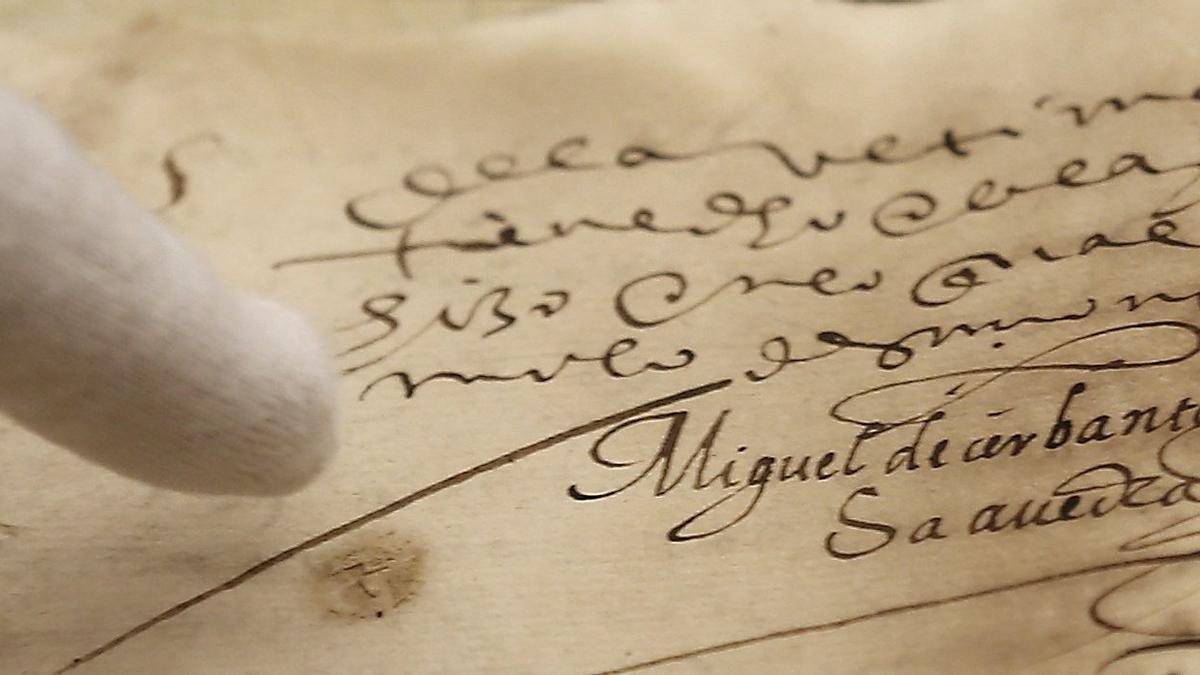 Firmas de Cervantes estudiadas por José de Contreras y Saro.