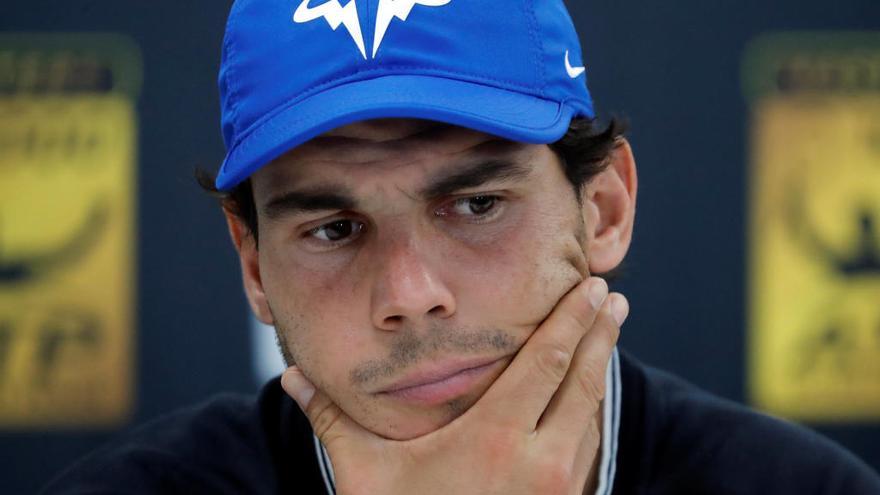 Nadal, durante una rueda de prensa en París-.