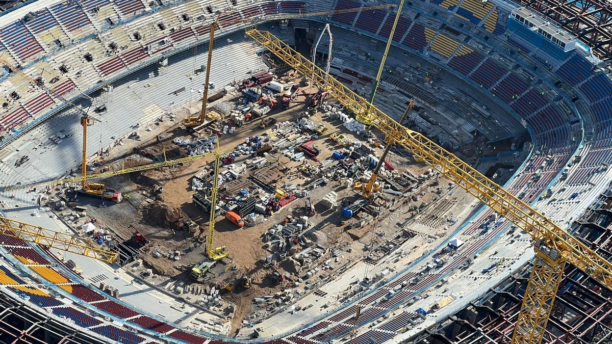 Así se ve el Camp Nou desde el aire el 17 de diciembre