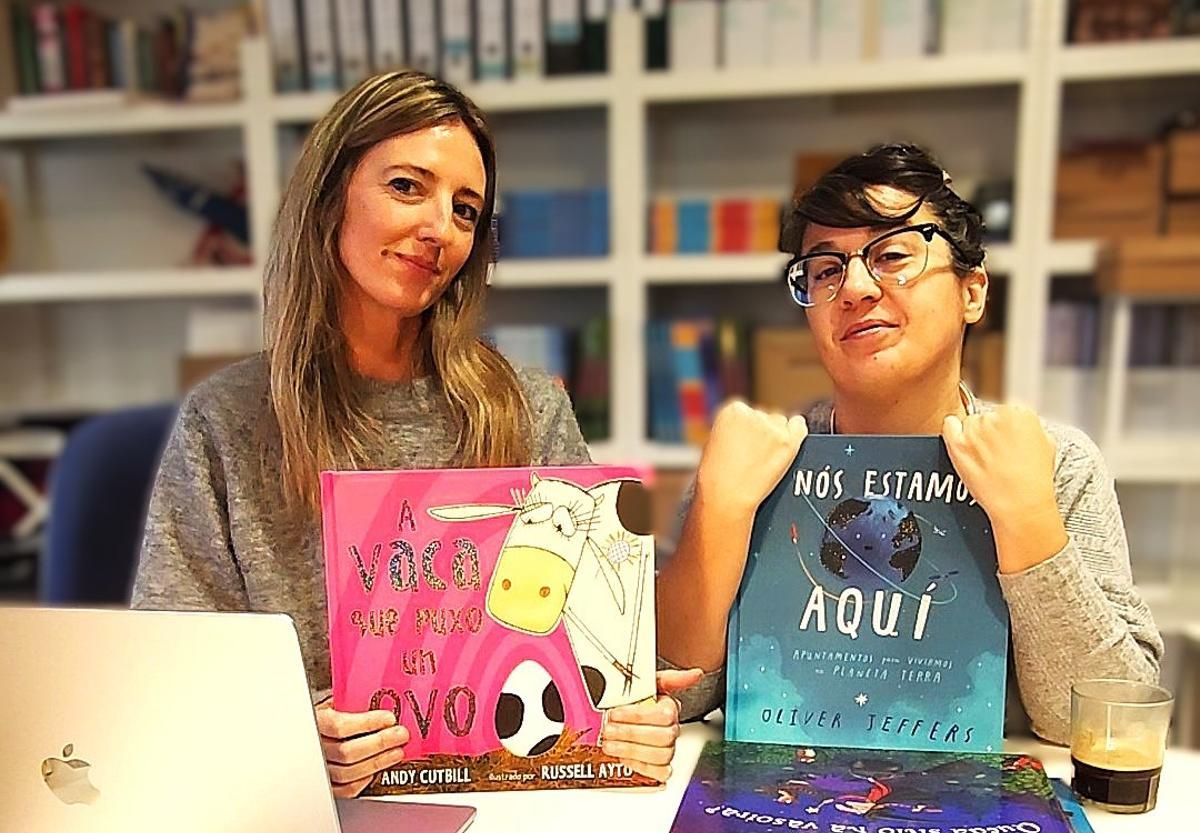 Daniela Álvarez y Laura Sáez, na sede de Patas de Peixe.