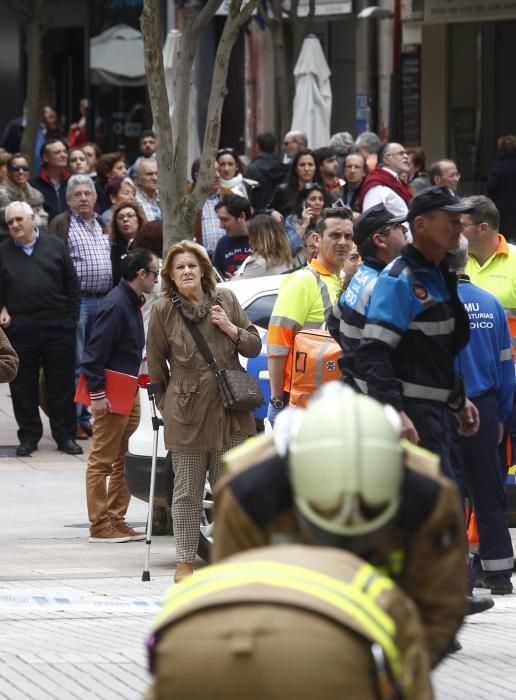 Una mujer fallece al incendiarse su piso en el edificio de Salesas, en Oviedo