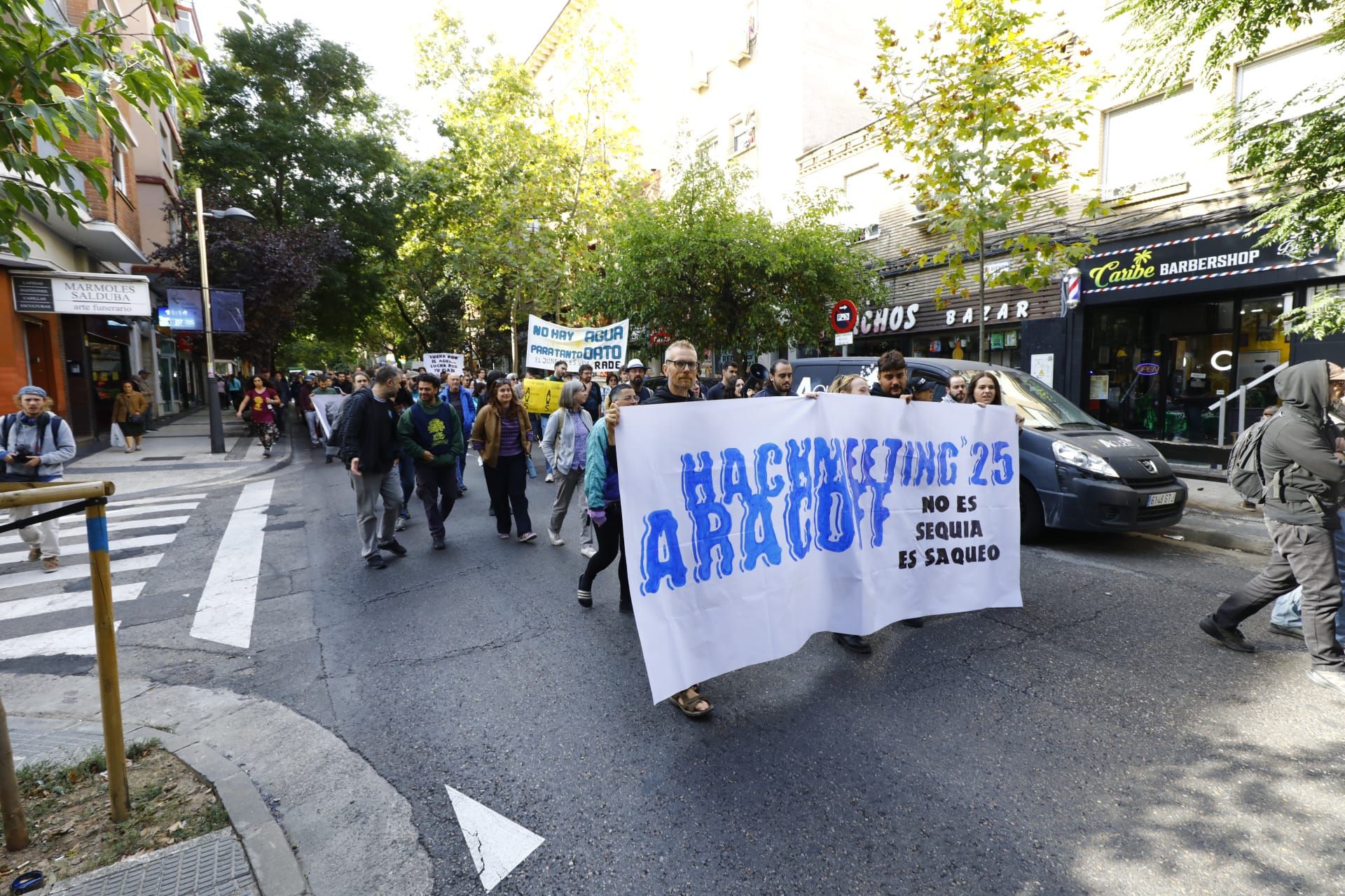 Manifestación en Zaragoza contra los centros de datos en Aragón