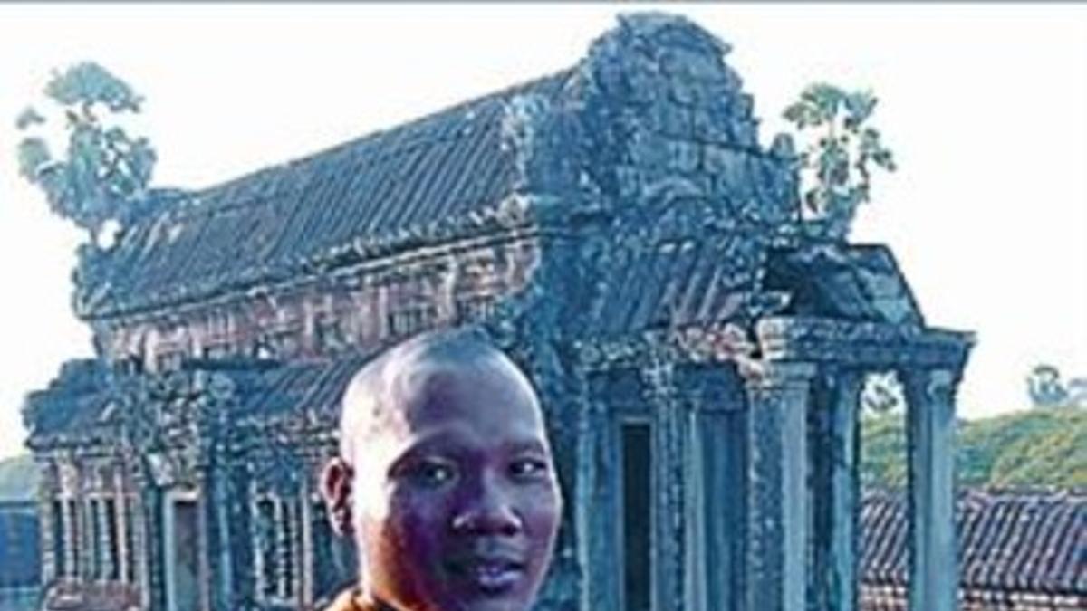 El monje Net, en Angkor.