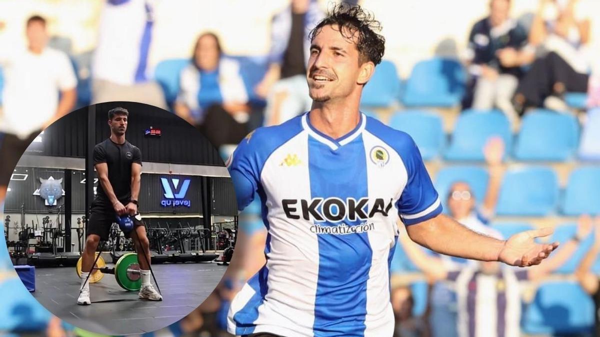 Solde, que no viste la camiseta del Hércules en partido oficial desde su lesión en octubre, trabaja a diario en su regreso.