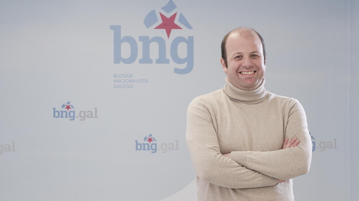 Manuel Fariña, candidato del BNG en Caldas