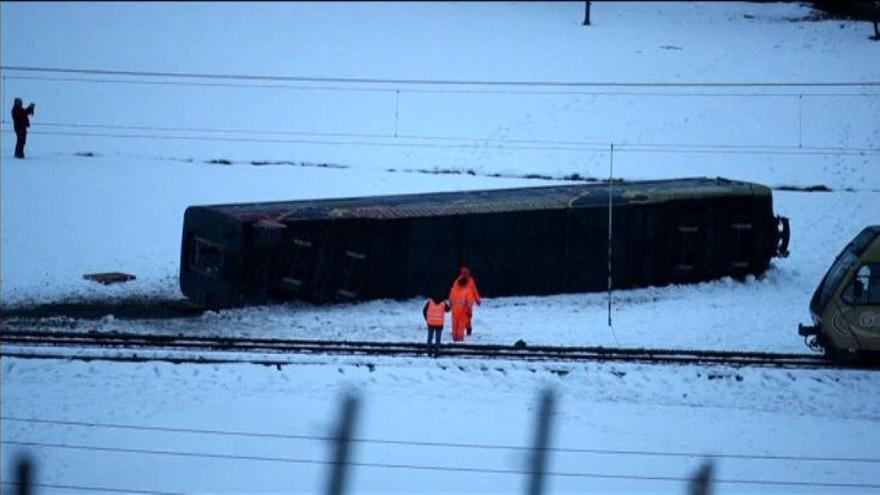 Descarrilamiento de un tren en Suiza