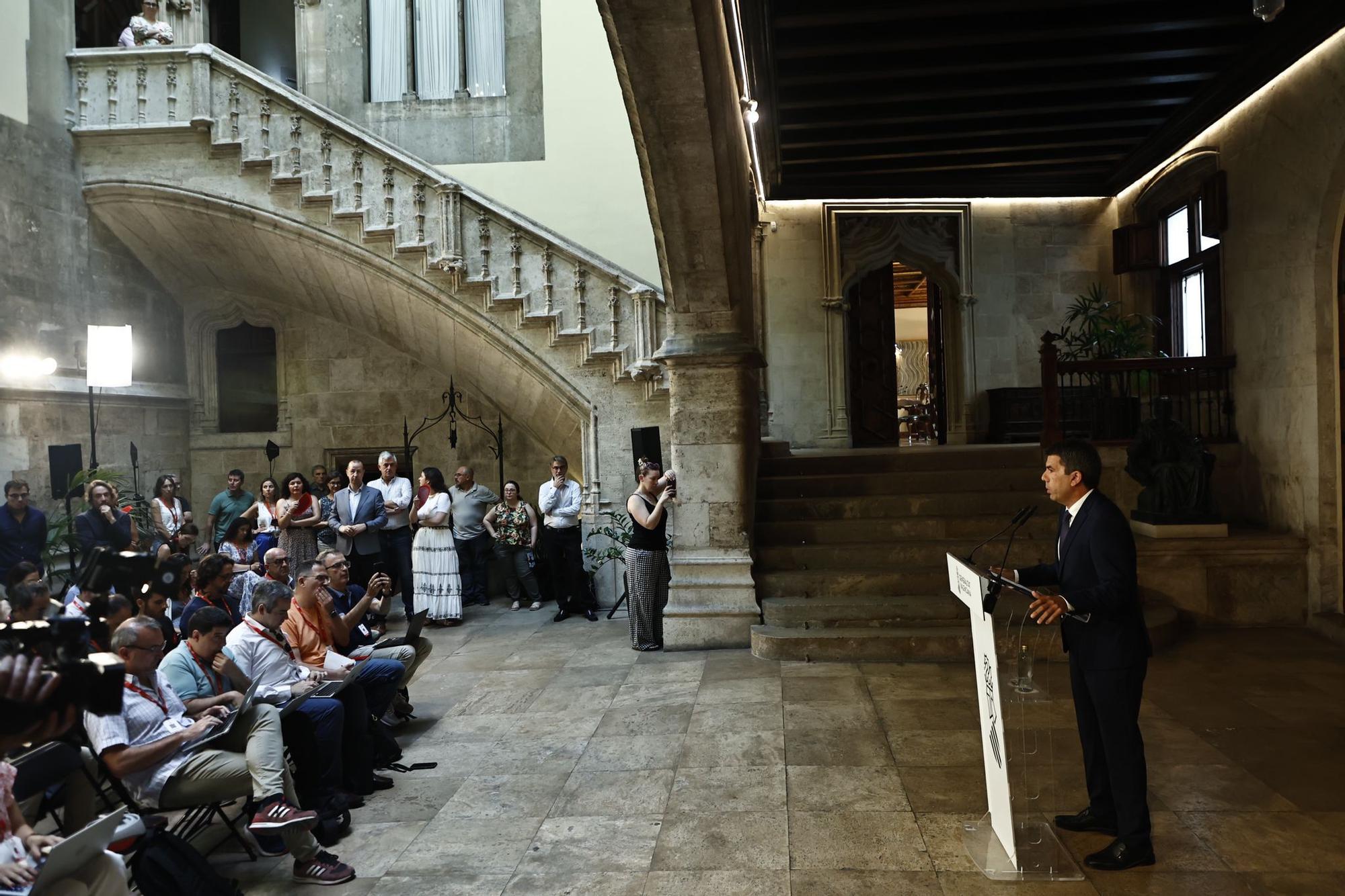 Comparecencia de Carlos Mazón desde el Palau de la Generalitat