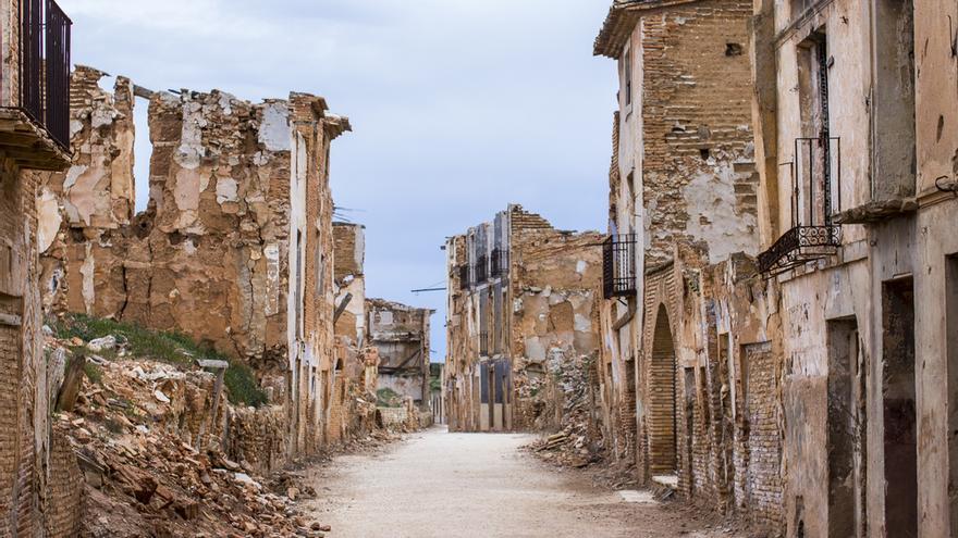 Una imagen de las ruinas de la localidad de Belchite.