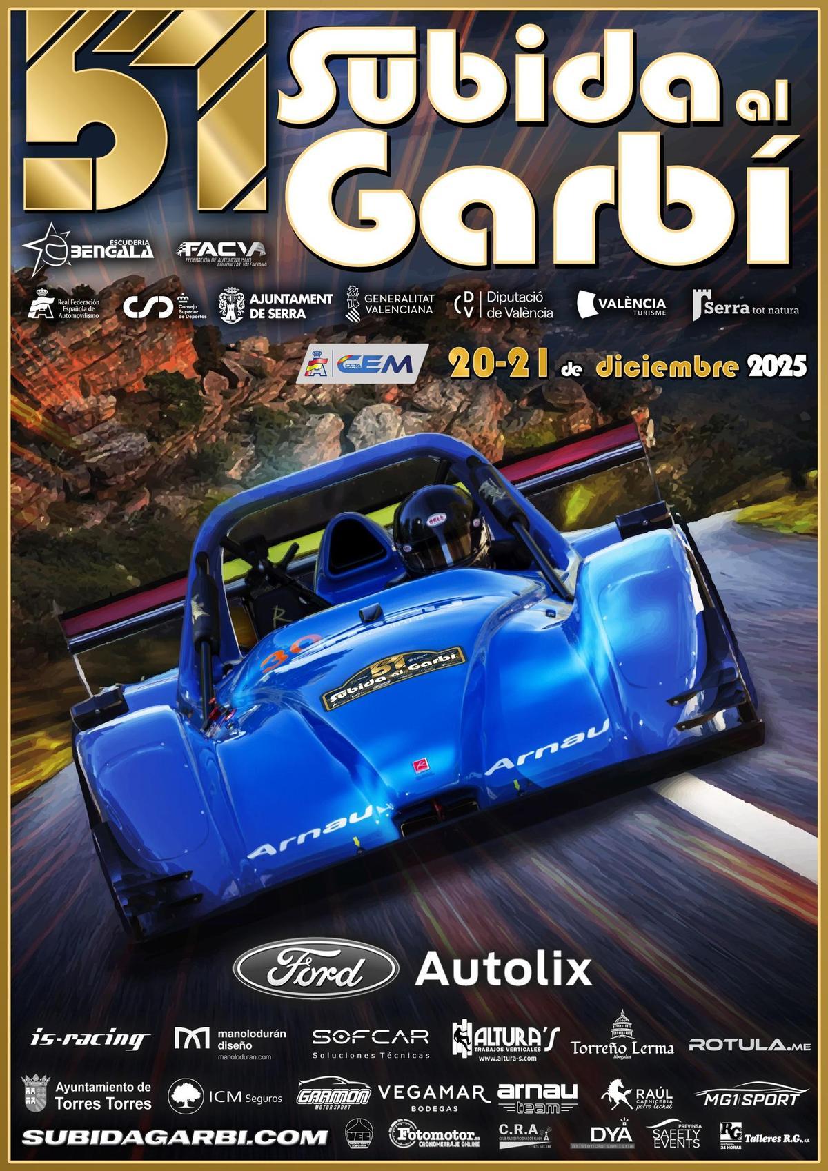 Cartel Oficial de la 51 Subida al Garbí 2025.
