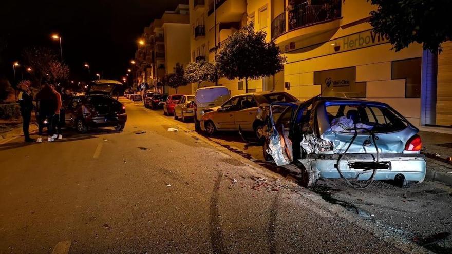 Estado en el que quedó uno de los coches accidentados.