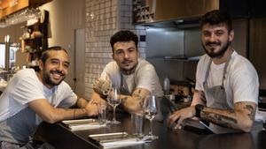 Carlos Arocha, Marcos López y Martí Badia, en El Rectangle. Carlos Arocha, Marcos López y Martí Badia, en El Rectangle.