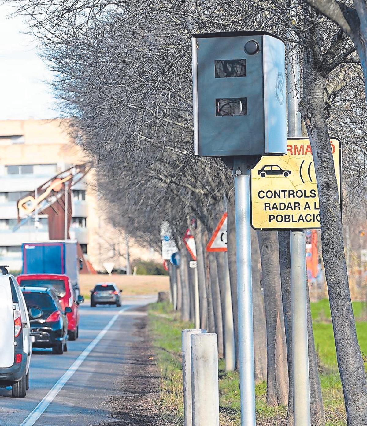 El radar de l’entrada de Salt, al passeig Marquès de Camps.