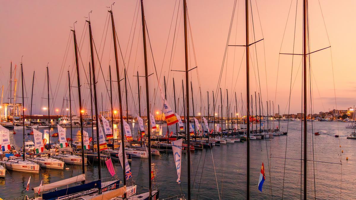 La bahía de Palma con las embarcaciones de la Copa del Rey Mapfre