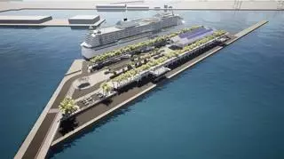 La nueva terminal de cruceros estará rodeada de palmeras