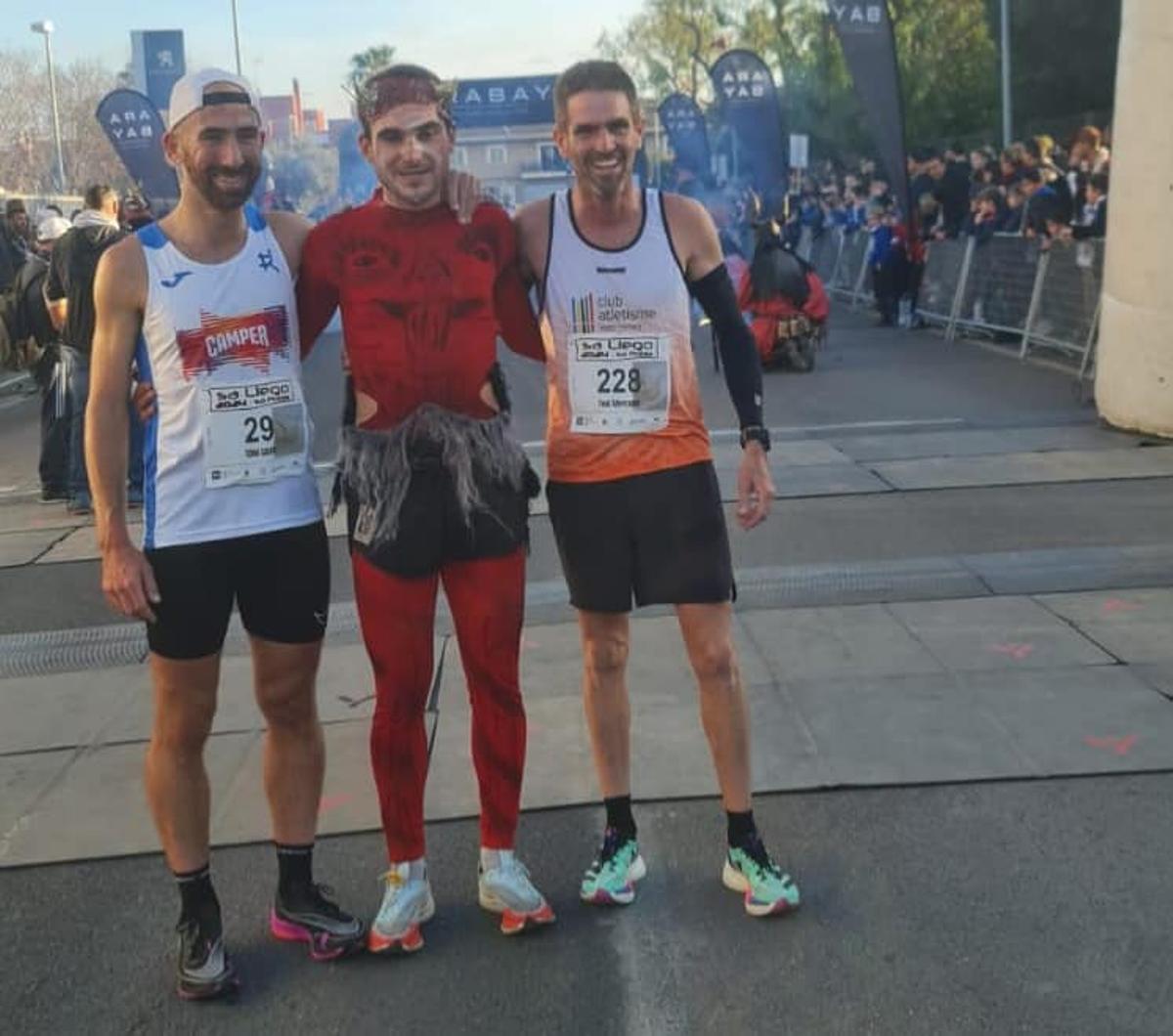 Atletismo. Sa Llego 2024. Los tres primeros clasificados masculinos