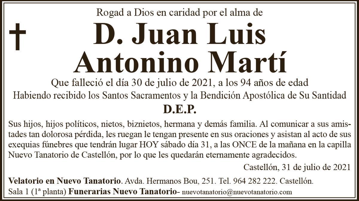 D. Juan Luis Antonino Martí