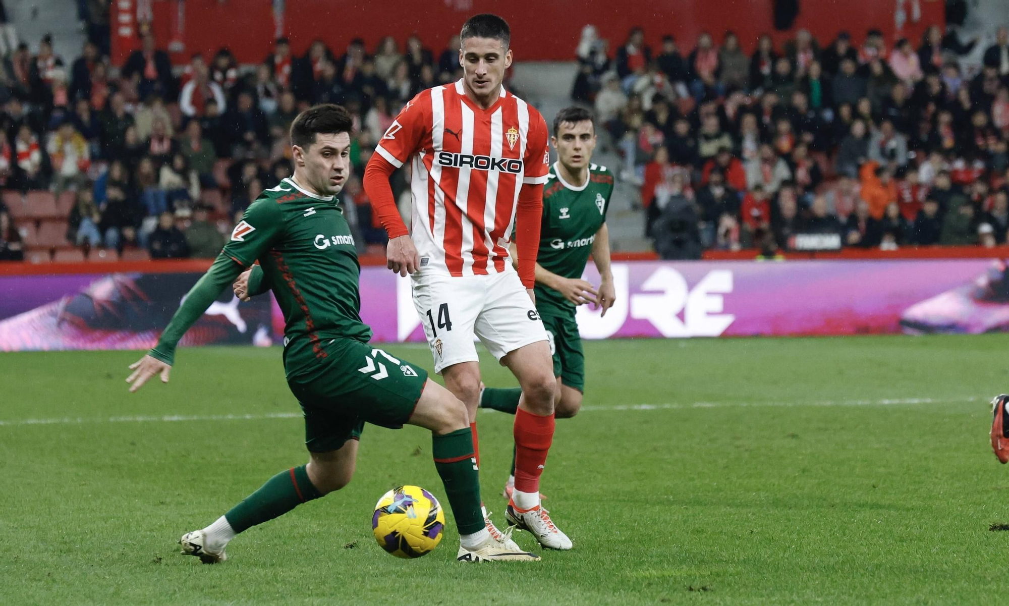 El partido entre el Sporting y el Eibar, en imágenes