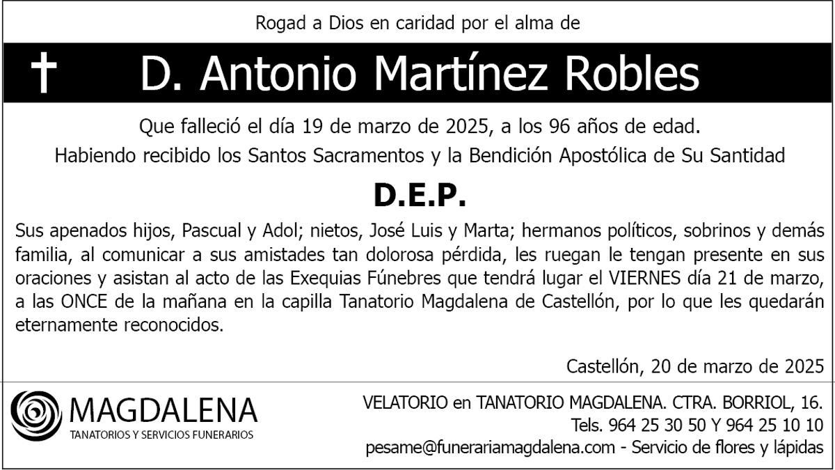 D. Antonio Martínez Robles